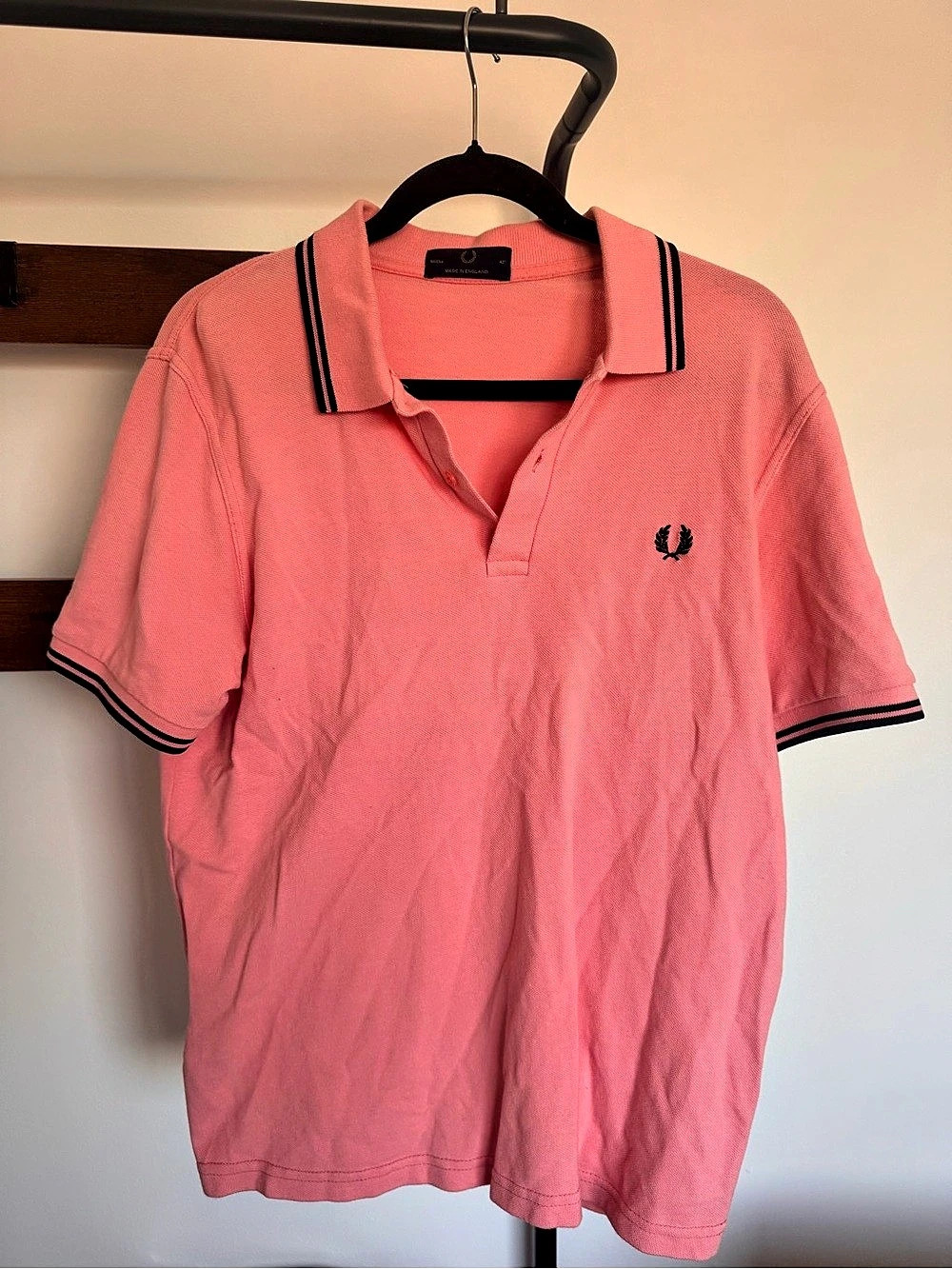 Fred Perry M12 Twin Tipped Fred Perry Shirt Cotton Polo Pink Size 42